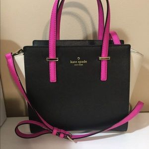 Kate Spade Black Pink Cedar Street Hayden Tote
